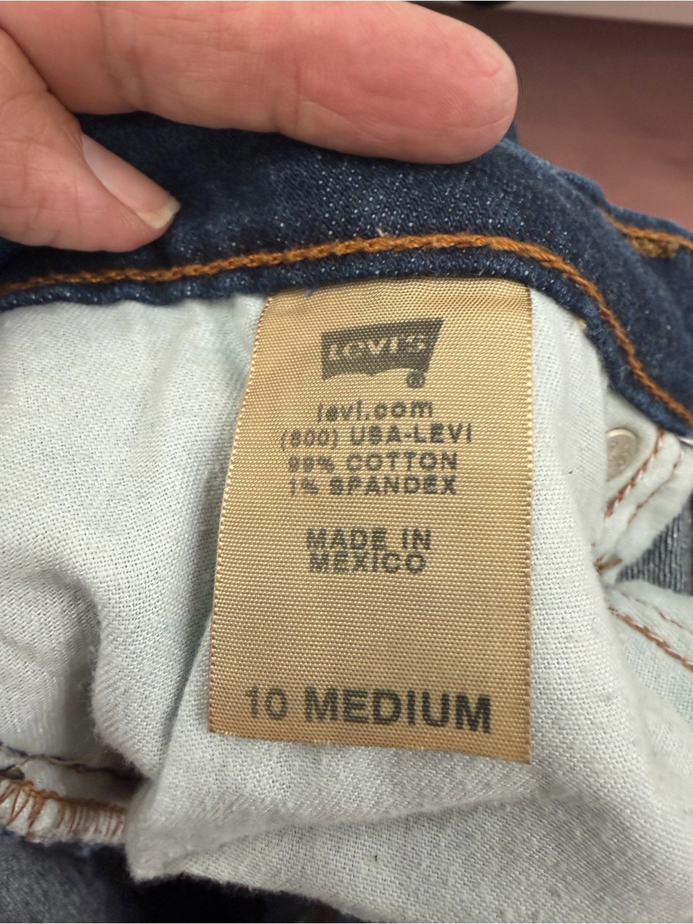 Levi's 529 Curvy Bootcut Jeans Dark Wash Denim Size 10 - Picture 6 of 11